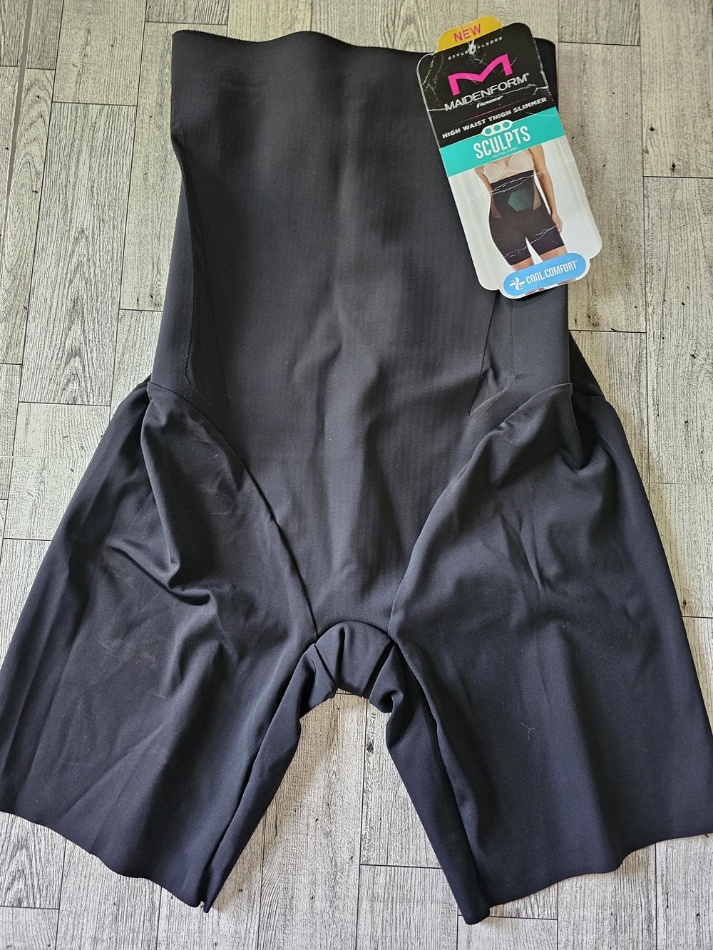 Maidenform Women's Size Medium Black High-Waist Thigh Sculpting Shapewear